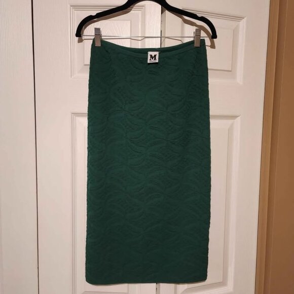 Designer Skirt - Missoni - Green textured bodycon midi skirt - size 44 - Picture 1 of 6